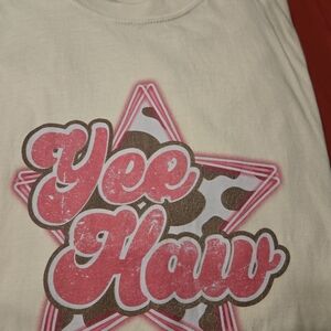 Comfort Colors Cream Yee Haw Tee